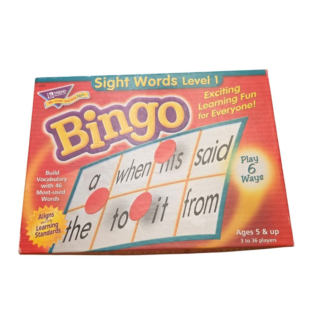 Trend Sight Words Level 1 Bingo Game Set